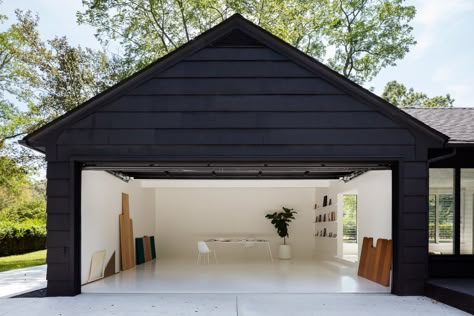 Home and Work: Lia Chavez - The New York Times Garage Halloween, Garage To Living Space, Garage Floor Paint, Converted Garage, Garage Renovation, Garage Studio, Carport Garage, Garage Remodel, Garage Office