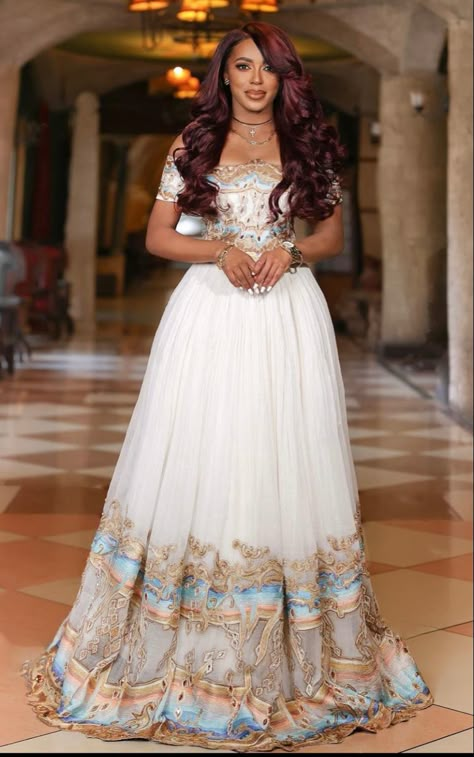 Habesha Kemis For Graduation, Ethiopian Graduation Dress, Habesha Clothes, Ethiopian Dresses, Ethiopian Wedding Dress, Ethiopian Culture, Eritrean Dress, Ethiopian Wedding, Ethiopian Clothing