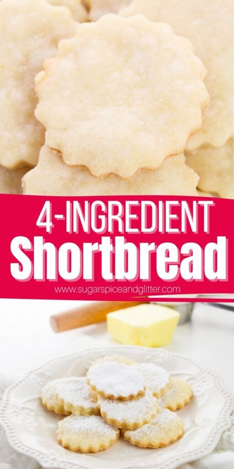 Consider this your official guide to the BEST SHORTBREAD COOKIES EVER! Not only are we bringing you a melt-in-your-mouth, delicious recipe that only requires 4 ingredients to make, I'm also sharing a list of suggested variations, 10 tips for shortbread cookie success - AND answers to your most frequent shortbread cookie questions! Scottish Shortbread Recipe, Easy Shortbread Cookie Recipe, Shortbread Recipe Easy, Best Shortbread, Shortbread Bites, Scottish Shortbread Cookies, Best Shortbread Cookies, Homemade Shortbread, Scottish Shortbread