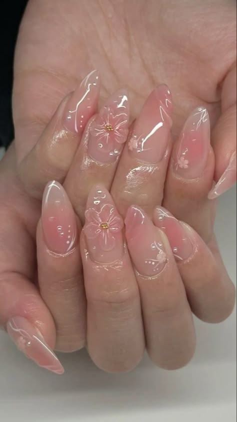 Crystal Jelly Nails, Cozy Colors, Natural Nail Designs, Hippie Nails, Hello Nails, Cute Simple Nails, Fall Nail Ideas, 17 Kpop, Grunge Nails