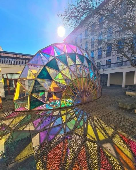 Wow Photo, Street Art Utopia, Bristol Uk, Geodesic Dome, Shade Structure, Light Installation, Art Installation, Art Installations, Outdoor Art