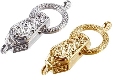 Clasps For Jewelry, Loop Necklace, Glamorous Jewelry, Magnetic Jewelry, Necklace Clasps, Jewelry Clasps, Necklace Making, Bracelet Clasps, Creative Jewelry