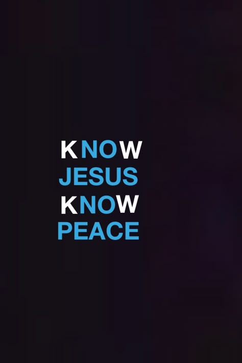 Know Jesus, know peace. No Jesus, no peace. Christ Wallpaper, Know Jesus Know Peace, Bible Quotes Healing, Uplifting Christian Quotes, Jesus Peace, Christian Graphics, Jesus Christ Quotes, Get Closer To God, God And Jesus