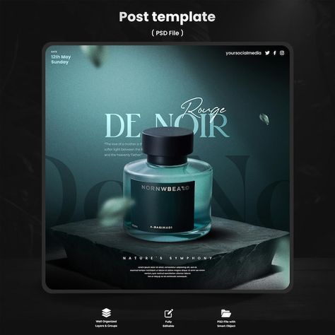 Perfume Social Media Post, Perfume Social Media Design, Perfume Poster, Perfume Ad, Vector Template, Sale Sale, Post Templates, Psd Files, Media Post