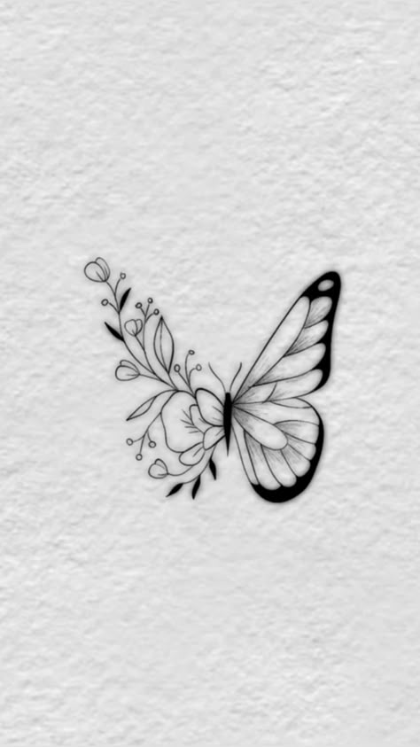 Butterfly Tattoos On Arm, Cute Simple Tattoos, Hand And Finger Tattoos, Small Butterfly Tattoo, Small Pretty Tattoos, Cute Small Tattoos, Small Hand Tattoos, Cute Tattoos For Women, Subtle Tattoos