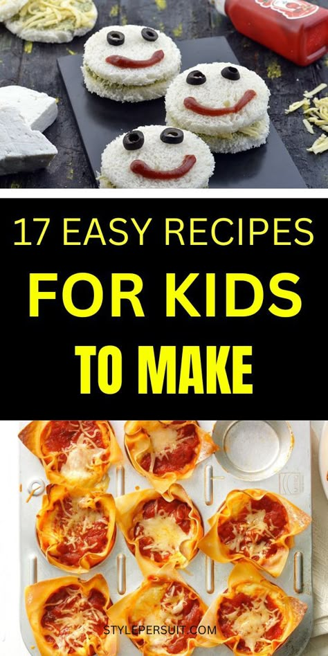 17 Easy Recipes for Kids to Make (Best Kids Cooking Recipes) – StylePersuit Creative Writing Games, Kids Recipes Easy, Cooking Preschool, Meals Kids Can Make, Recipes To Make With Kids, Writing Games For Kids, Recipes For Kids To Make, Easy Recipes For Kids, Cooking For Kids