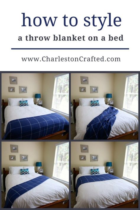 how to style a throw blanket on a bed - charleston crafted How To Dress A Bed, Repurposed Furniture Diy, Diy Storage Furniture, Master Bedding, Furniture Storage, Master Bedrooms Decor, Bathroom Remodel Master, Repurposed Furniture, How To Make Bed