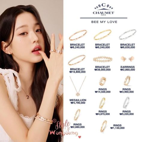 Kpop Idols Jewelry, Wonyoung Accessories, Pink Kpop Style Jewelry Gift, Wonyoung Hair Accessories, Black Pink Jewelry Kpop, Beaded Necklace Outfit, Elegant Watches Women, Simplistic Jewelry, Makeup Kit For Kids