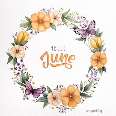 Art Philosophy, Inc.®️ on Instagram: “🌻🌼🌸 Hello June 🌸🌼🌻 by @myno.blog I used #artphilosophywatercolorconfections Terrain by @artphilosophyco. This is definitely one of my…” June Aesthetic, Calendar Quotes, Graphic Flowers, Calendar Designs, Hello June, Art Philosophy, Respiratory Therapy, Month Of June, Monthly Themes