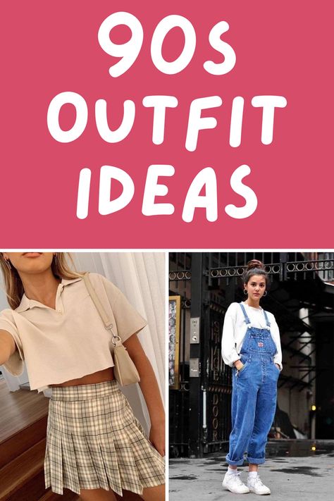 How To Dress 90s Outfit Ideas For Your Theme Party - ljanestyle Decade Outfits, Decades Outfits, Decades Day Outfits, Dress 90s Style, 90s Dress Up, 90s Outfits Party, 90s Outfit Ideas, 90s Themed Outfits, 90s Theme Party Outfit