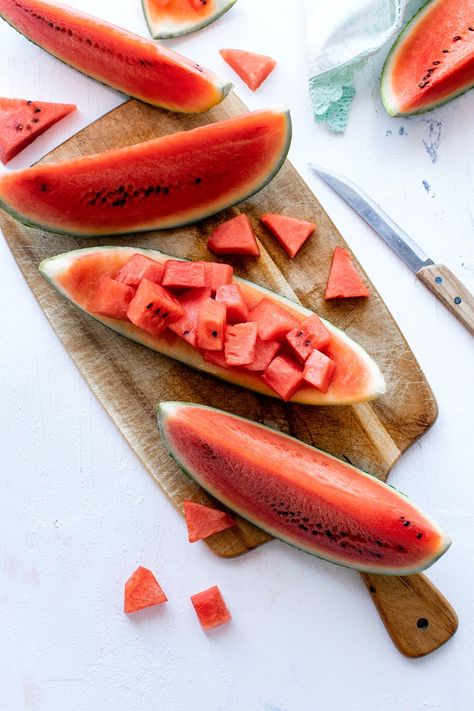 Sliced watermelon and knife on white table | premium image by rawpixel.com / Monika Sliced Watermelon, Aesthetic Fruit, Watermelon Slices, Aesthetic Aesthetic, White Table, Aesthetic Food, Watermelon, Cool Designs, Fruit