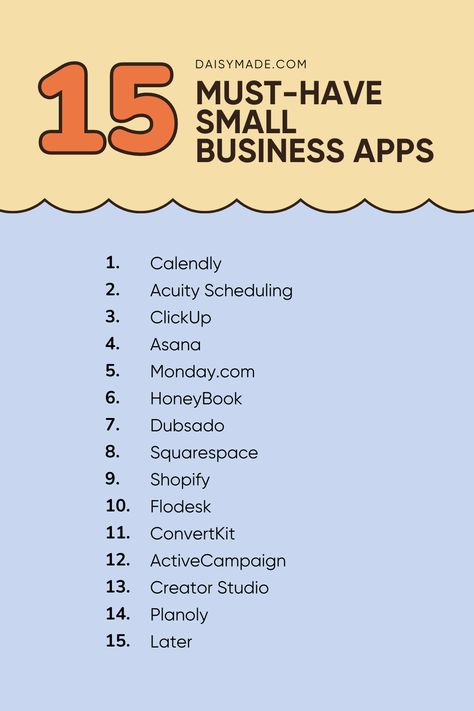 Small business apps and tools to help you run your business. Best apps for scheduling, content creating and email marketing. We hope this list of small business owner apps helps you get more productive in your business than ever. Best Email For Small Business, Best Apps For Business Owners, Business Apps You Need, Business Freebies Ideas, Small Business Tips And Tricks, Apps For Scheduling, Apps For Small Business Owners, Smart Business Ideas, Apps For Small Business