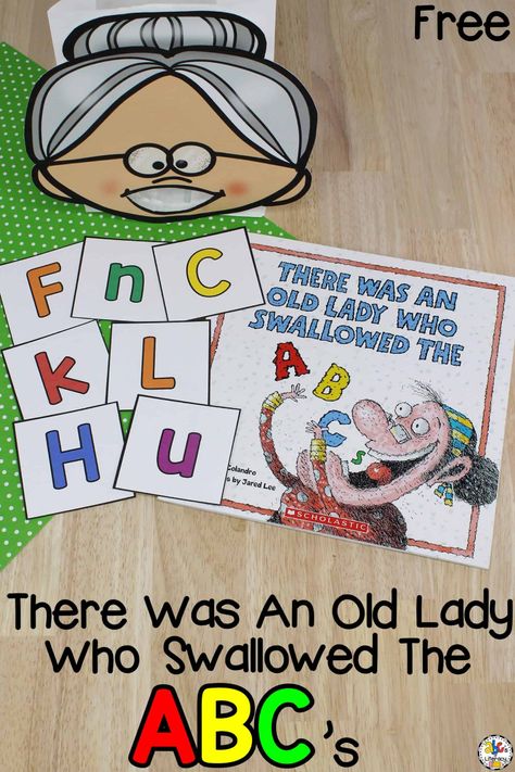 This There Was An Old Lady Who Swallowed The ABC's Letter Recognition Activity is a fun, hands-on way for pre-readers to work on letter recognition. Alphabet Activity, Letter Recognition Activities, Abc Activities, Preschool Literacy, S Letter, Alphabet Activities Preschool, Abc Letters, Preschool Letters, Letter Activities