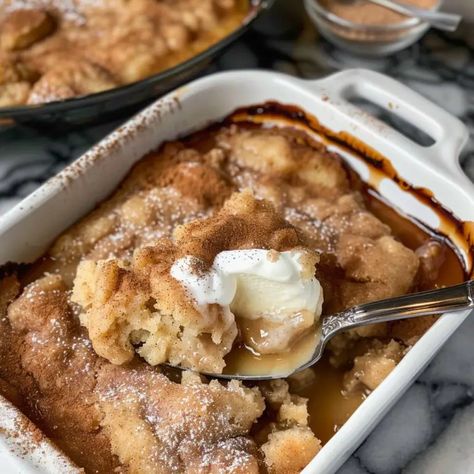 Snickerdoodle Cobbler Snickerdoodle Cobbler, Air Fryer Cake Recipes, Air Fryer Cake, Snickerdoodle Cake, Cinnamon Sugar Cookies, Baked Dessert, Pumpkin Spice Muffins, Fruit Cobbler, Custard Cake