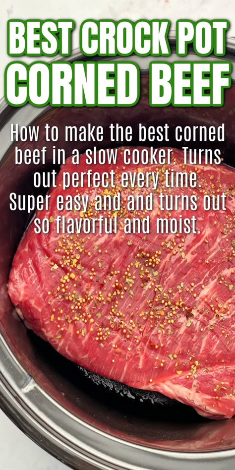 Brisket In Instant Pot, Brisket In Air Fryer, Reheat Brisket, Brisket In Oven, Tender Corned Beef, Corned Beef Recipes Slow Cooker, Crock Pot Corned Beef, Crock Pot Corn, Corned Beef Recipe