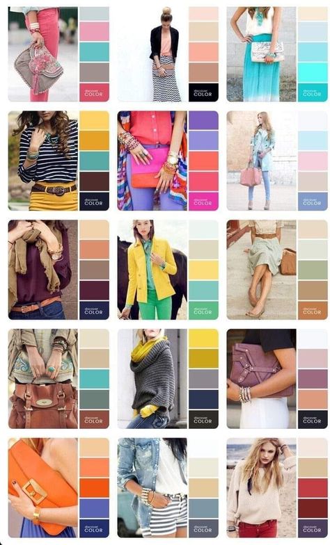 Wardrobe Color Guide, Colour Combinations Fashion, Color Combos Outfit, Color Combinations For Clothes, Good Color Combinations, Color Trends Fashion, Wearing Color, Fashion Vocabulary, Color Analysis