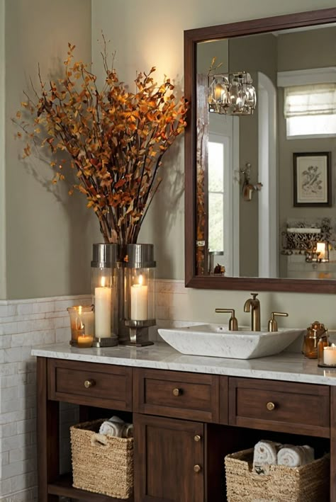 Fall Furniture , Autumn Cozy Fall ,Decor Easy Fall ,
Decor Neutral Fall ,Decor Fall ,Decor Inspiration ,Fall Decor Ideas Brown Cabinets Bathroom Decor, Bathroom Ideas Brown Cabinets, Brown And White Bathroom Ideas, Modern Bathroom Ideas Luxury, Autumn Bathroom Decor, Autumn Bathroom, Upgrade Bathroom, Fall Bathroom Decor Ideas, Bathroom Decor Modern