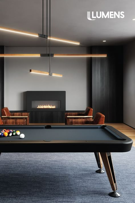 Pool Table Lighting Ideas, Custom Pool Table, Billiards Room Decor, Billiards Bar, Pool Table Games, Custom Pool Tables, Viking House, Pool Table Room, Foosball Tables