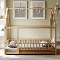 Cozy Toddler Bed, Floor Bed Toddler Boy Room, Bed For Kids Boys, Farm Boy Room, Floor Bed Ideas, Twin Size Floor Bed, Floor Bed With Rails, House Floor Bed, Floor Bed For Kids