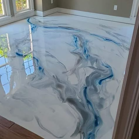 Metalic Marble Epoxy Flooring Solid Custom Floor Coatings Parker, CO Concrete Floors In House, Epoxy Floor Designs, Yoga Room Design, Epoxy Resin Flooring, Epoxy Floors, Garage Floor Coatings, Garage Floor Epoxy, Garage Flooring, Luxury Closets Design