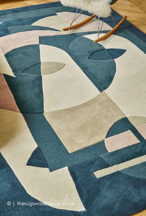 Aduma Nuit Rug by Toulemonde Bochart, a multi-coloured abstract geometric designer area rug, hand-tufted from soft wool yarn (3 sizes) https://www.therugswarehouse.co.uk/modern-rugs3/marseille-rugs/aduma-nuit-rug.html #TheRugsWarehouse #London #DesignerRugs Bamboo Rug, Blue Wool Rugs, Plain Rugs, Area Rug Design, Carpet Design, Black Rug, Rug Shapes, Jute Rug, Brown Rug