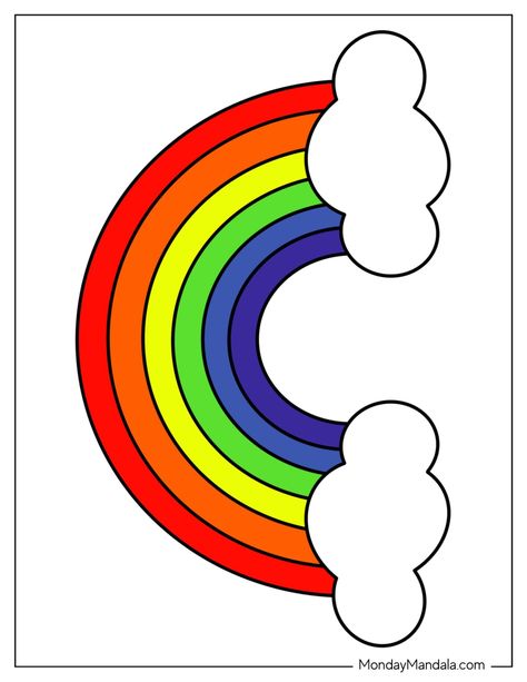 43 Rainbow Templates (Free PDF Printables) Rainbow Template Printable Kids, Rainbow Breathing Printable Free, Rainbow Images Free Printable, Preschool Rainbow Activities, Rainbow Template Free Printable, Rainbow Pattern Printable, Rainbow Template, Rainbow Fan, Rainbow Drawing