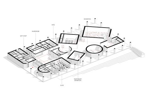 Gallery of ZOYA Museum / Architectural buro A2M - 31 Art Museum Architecture, Graduation Aesthetic, Museum Flooring, Museum Plan, Museum Exhibition Design, Aesthetic Architecture, System Architecture, Floor Plan Layout, Architecture Concept Drawings