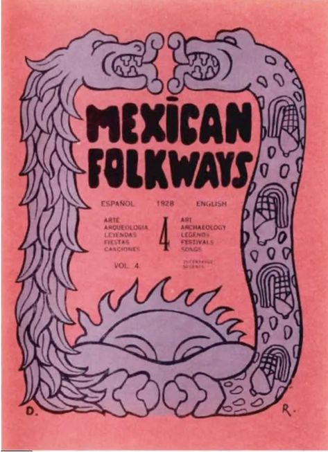 Mexican Folkways, Vol. 4, No. 4, Oct–Dec, 1928 S Graphic Design, Diego Rivera Art, Mesoamerican Architecture, Mexican Graphic Design, Village Festival, Folk Songs, Diego Rivera, Mexican Designs, Virtual Design