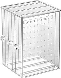 Sooyee Clear Acrylic Jewelry Storage Box,3 Vertical Drawer Earrings Display Stand Holder, Transparent 216 Holes 33 Grooves Screen Hanger Organizer for Stud Earring and Necklace,Dustproof Vertical Drawer, Earring Display Stand, Dresser Drawer Organization, Jewelry Organizer Stand, Earrings Display, Earring Display Stands, Hanger Organizer, Hanger Storage, Acrylic Display Stands