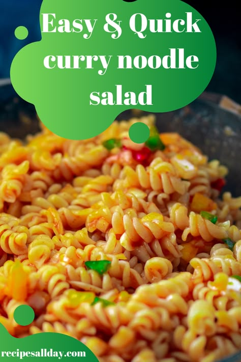 Best Noodle Salad Recipes, Noodle Curry Recipes, Sweet Curry Pasta Salad, South African Noodle Salad, Curry Pasta Salad Recipes Cold, Curried Noodle Salad, Spitbraai Party Ideas, How To Make A Pasta Salad, Curry Pasta Salad Recipes