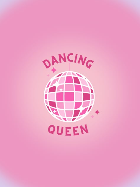 Dance Iphone Wallpaper, I Love Dance Wallpaper, Dancing Queen Aesthetic Wallpaper, Cute Dance Backgrounds, Cute Dance Wallpapers, Pink Disco Ball Aesthetic, Dancing Queen Wallpaper, Dance Wallpapers, Ideas For Planner