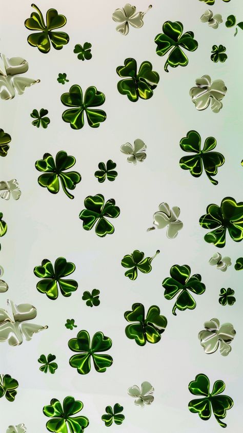 🍀Wallpaper Shamrock Four Leaf Clover Wallpaper Aesthetic, Clover Iphone Wallpaper, Clover Leaf Wallpaper, Clover Wallpaper Aesthetic, Four Leaf Clover Wallpaper, Green 3d Wallpaper, Shamrock Wallpaper, Emerald Green Wallpaper, March Backgrounds