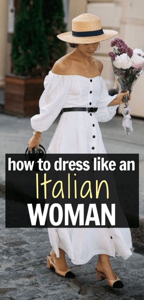 European Summer Style Dresses, Casual Italian Summer Outfits, Italian Women Outfits Summer, Italian Style Summer Outfit, Chic Summer Dresses Classy, European Summer Style Outfits, Women’s Italian Fashion, Italian Made Dresses, Italian Bombshell Style