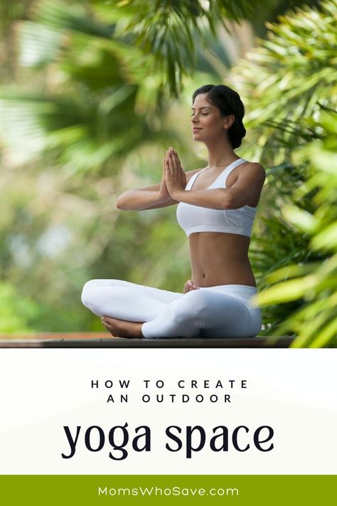 How to Create an Outdoor Yoga Space at Home Yoga Platform Outdoor, Backyard Yoga Space, Yoga Space At Home, Outdoor Yoga Space, Backyard Yoga, Yoga Spaces At Home, Yoga Platform, Diy Yoga, Yoga Outdoor