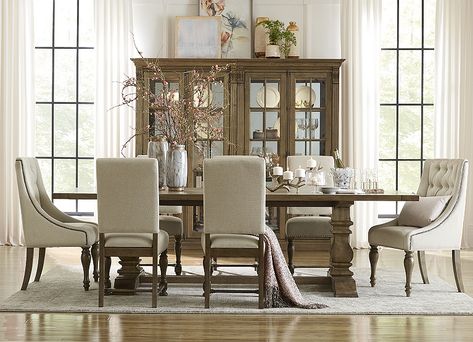 Avondale II Display Cabinet - Find the Perfect Style! | Havertys Tufted Dining Chairs, Design Consultation, Furniture Care, Perfect Style, Rustic Dining, Side Chairs Dining, Formal Dining Room, Dining Room Sets, Room Table