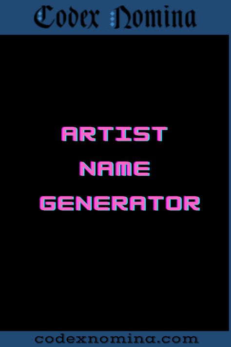 Artist Name Generator & Backstories Good Stage Names, Singer Names Ideas, Cute Stage Names, Playlist Name Generator, Singer Name Ideas, Tumblr Names Ideas, Stage Name Ideas For Singers, Rapper Names Ideas, Music Name Ideas