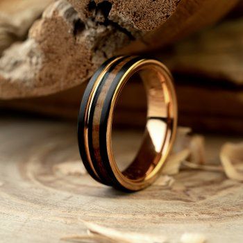 All Rings | Special & Timeless Men's Wedding Bands Tungsten And Gold Wedding Bands, Petrified Wood Wedding Band, Mens Whiskey Barrel Wedding Bands, Men S Wedding Band, Unique Male Wedding Bands, Guy Engagement Rings, Men Wedding Bands Gold, Male Rings Wedding, Guy Wedding Rings