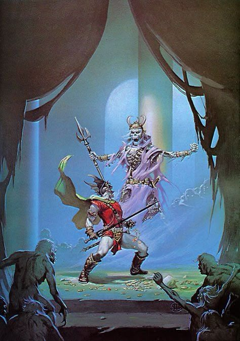 Michael Moorcock's Bane of the Black Sword from the Elric series. Cover art by Michael Whelan Michael Whelan, Michael Moorcock, Dungeons And Dragons Art, Fantasy Paintings, Fantasy Artist, Arte Fantasy, Fantasy Rpg, Fantasy Inspiration, Fantasy Illustration