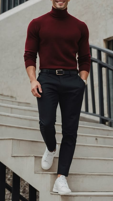 Looking for the perfect Men's Christmas outfit for all occasions - classy formal casual black party formal casual formal classy Explore a variety of styles for formal holiday parties Green pictures included Black Suit With Red Shirt Mens, Men Fashion Party Outfits, Old Money Christmas Outfit Men, Formal Men’s Christmas Outfit, Smart Casual Christmas Outfit, Maroon Turtle Neck Outfit Men, Christmas Formal Outfit Men, New Years Mens Outfits, Formal Outfit For Men Classy