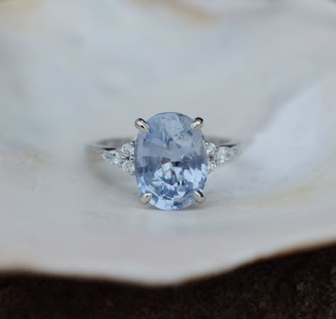 Alternatives To Diamond Engagement Rings, Peach Sapphire Rings, Diamond Ring Platinum, Colored Rings, Engagement Ring Color, Color Change Sapphire, Light Blue Sapphire, Super Suit, Blue Sapphire Engagement Ring