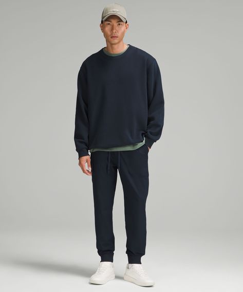 These Sleek Joggers Feature Our Abc Technology, Making Them An Obvious Choice For Recreation Or Travel. Designed For Casual. Close-To-Body Fit In The Glutes, Thighs, And Calves:intended To Sit At Ankle For 32"-34" Inseam:our Abc Technology Uses An Ergonomic Gusset To Remove Tension From The Crotch Of Our Pants. Waistband Drawcord Can Be Worn Inside Or Out. Discreet Back Pocket. Front Pockets With Hidden Phone And Coin Sleeves. | ABC Skinny-Fit Jogger Regular Sweat Sets Men, Men’s Sporty Style, Men’s Lululemon Outfit, Men’s Sweatpants, Lululemon Outfit Men, Tall Men Fashion Casual, Mens Lululemon Outfit, Lulu Joggers Outfit, Jogger Pants Outfit Mens