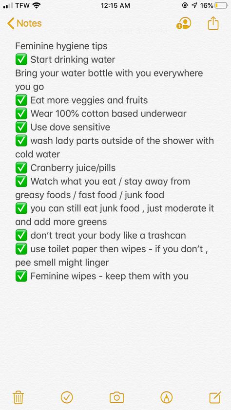 For more tips, follow the board & @kaylespins #selfcare #feminism #hygiene Good Mouth Hygiene, Good Feminine Hygiene Tips, Tips For Feminine Hygiene, Healthy Hygiene For Women, Mouth Hygiene Tips, Hair Hygiene Tips, Self Hygiene Routine, Feminine Hygiene Products Personal Care, How To Get Better Hygiene