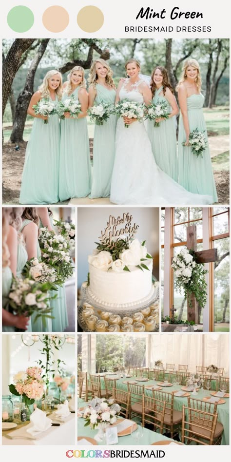 Mint Green White And Gold Wedding, Mint Green Decor Wedding, Wedding Mint Green Decoration, Mint And Silver Wedding, Mint Green Wedding Theme Decoration, Green Wedding Tablecloth, Mint Green Wedding Flowers, Bridesmaid Dresses Mint Green, Mint Green And Gold Wedding