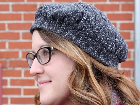 Upcycled Sweater Beret Hat Making Supplies, Newspaper Dress, Sweater Tutorial, Recycled Sweaters, Thrift Store Crafts, Vintage Jewelry Crafts, Old Sweater, Sweater Hat, Upcycle Sweater