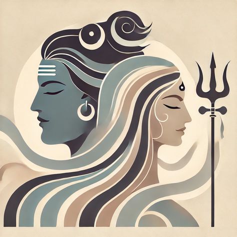 Mahadev Illustration Wallpaper, Shiv Shakti Painting Easy, Adiyogi Rangoli, Rangoli Designs Mahadev, Lord Shiva Illustration Art, God Illustrations Shiva, Mahakal Rangoli, Shiva Minimal, Mahadev Painting Easy