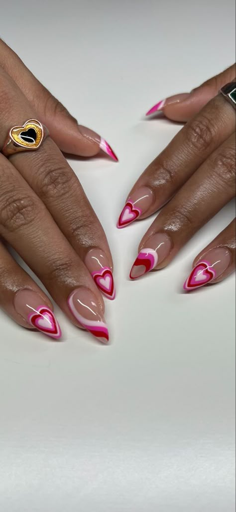 Valentines Nail Art, Valentines Nail, Vday Nails, Heart Nail Designs, Red Valentine, Valentine Nail Art, February Nails, Colorful Nails, Nail Designs Valentines