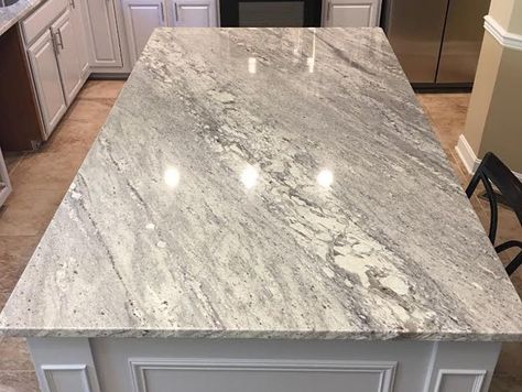 Thunder White Granite Countertops Slabs Tiles Price Thunder White Granite Countertops, Thunder White Granite, Onyx Countertops, White Granite Kitchen, Travertine Colors, White Granite Countertops, Green Granite, Brown Granite, Blue Granite