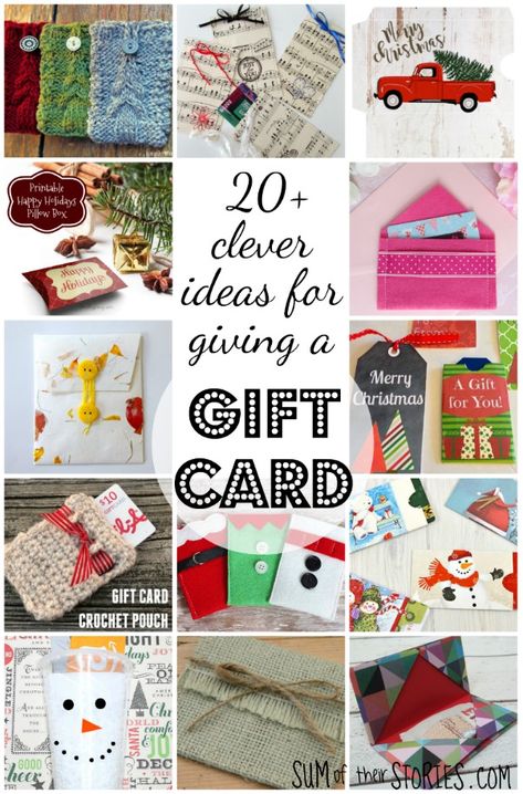 more than 20 clever ideas for giving a gift card #giftcardholder #giftcardcheer #easygiftsideas Diy Giftcards Ideas Christmas, Coworker Christmas Gift Card Ideas, Creative Gift Card Packaging Christmas, Gift Card With Candy, Cute Way To Gift Gift Cards, Envelope For Gift Card, How To Give Gift Cards Ideas Creative Christmas, Christmas Giftcards Diy, Presenting Gift Cards Cute Ideas