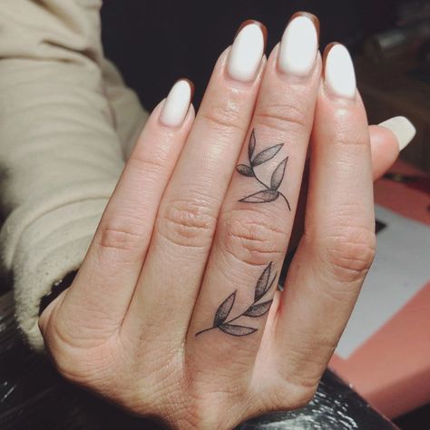 Finger Plant Tattoo, Surrogacy Tattoo, Leaf Finger Tattoo, Tree Tattoo Finger, Crown Finger Tattoo, Flower Finger Tattoos, Middle Finger Tattoos, Emo Tattoos, Rib Tattoos For Women