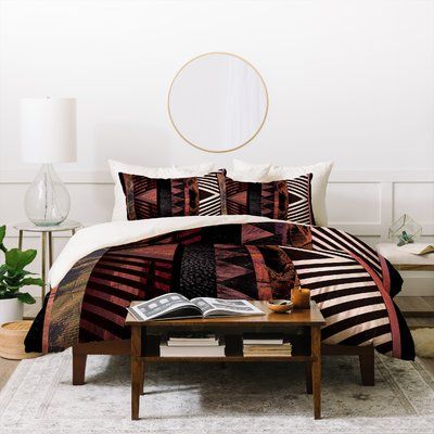 East Urban Home Kei Biome Duvet Set Size: King Cotton Comforter Set, Twin Xl Duvet Covers, Contemporary Duvet Covers, Wayfair Furniture, Down Comforter, Biome, Deny Designs, King Duvet, King Duvet Cover